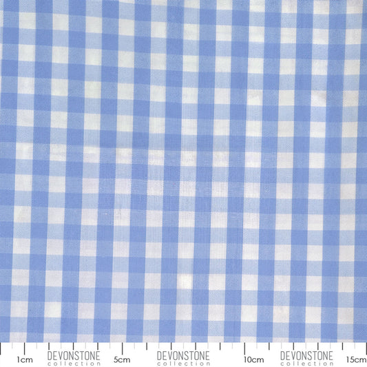 Devonstone Collection 1/4 inch woven gingham in Light Blue (DV2905) fabric swatch