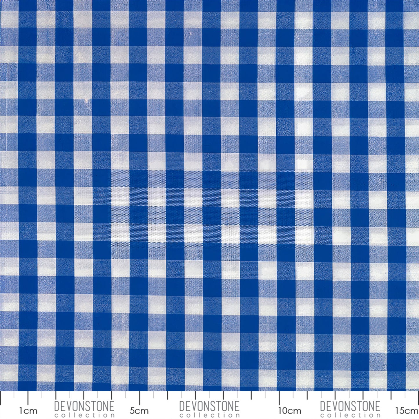 Devonstone Collection woven gingham in blue, quarter inch check cotton