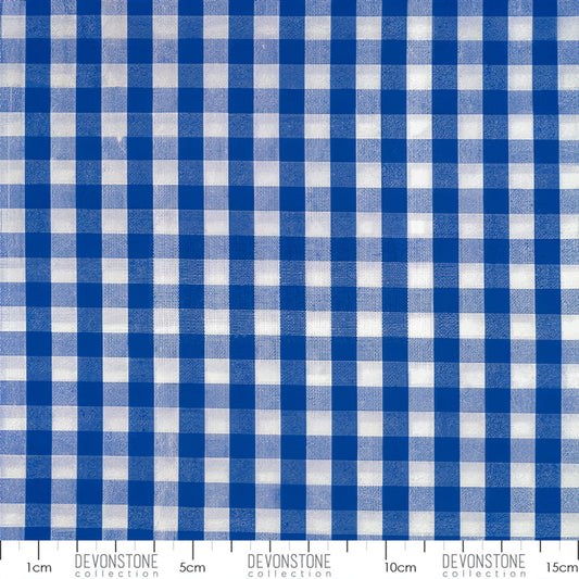 Devonstone Collection woven gingham in blue, quarter inch check cotton