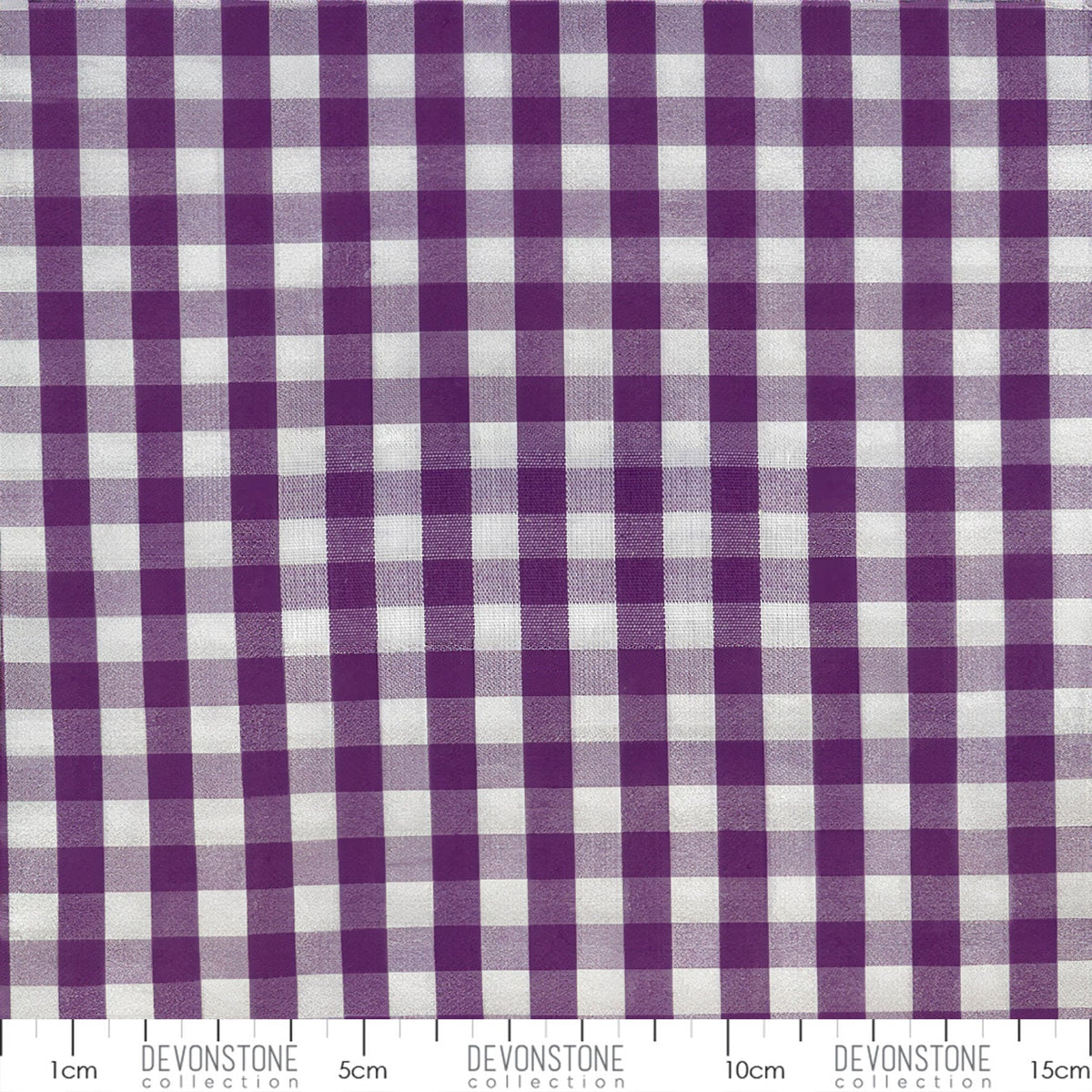 Devonstone Collection 1/4 inch woven gingham in Purple (DV2914) fabric swatch