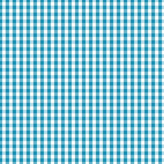 Devonstone Fundamentals 1/4" Check blender in Summer Bay (DV3011) fabric swatch