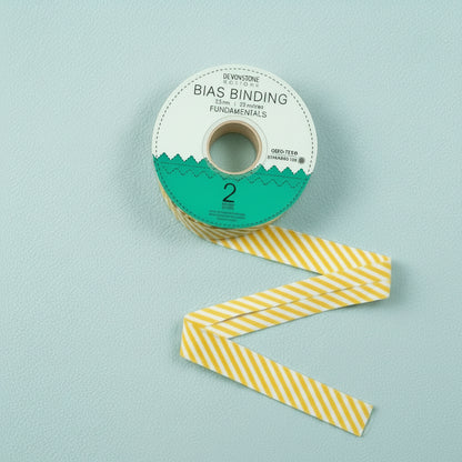 25mm Cotton Bias Binding – 1/8 Stripe – Sunnyside – Devonstone (DVBB2835)