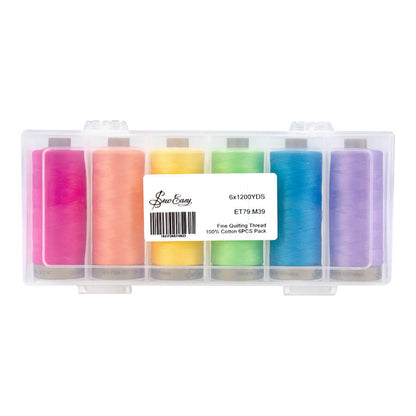 Sew Easy Fine Quilting Thread Collection – 6 Pack (Mixed Solids)