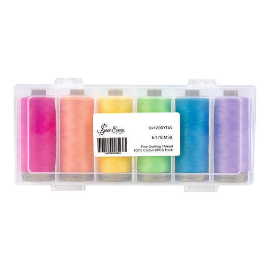 Sew Easy Fine Quilting Thread Collection – 6 Pack (Mixed Solids)