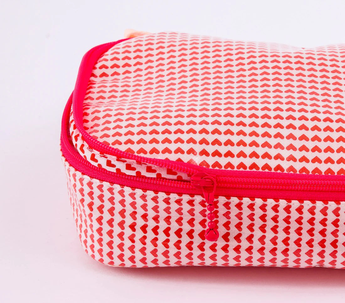 Petit Pan Large Sewing & Travel Case, Love is All Red