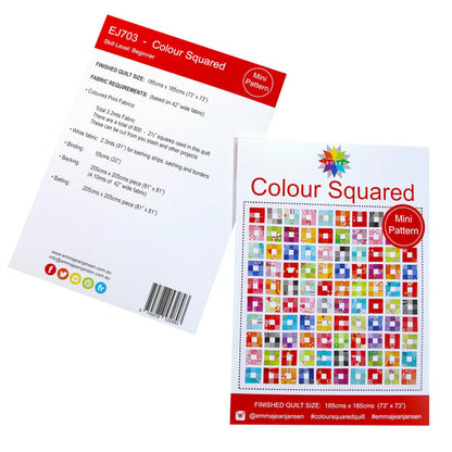 Colour Squared Quilt Mini Pattern by Emma Jean Jansen