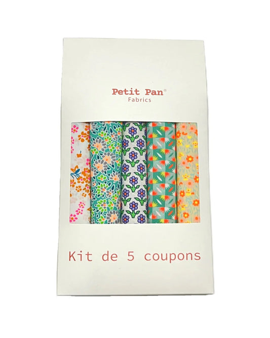 Petit Pan Calendula Cotton Coupon Kit, Green (Set of 5)