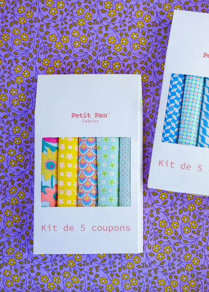 Petit Pan Elytis Cotton Coupon Kit, Crystalline (Set of 5)