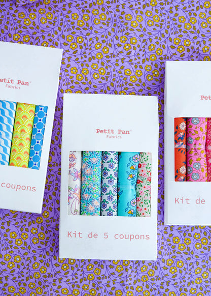 Petit Pan Calendula Cotton Coupon Kit, Green (Set of 5)