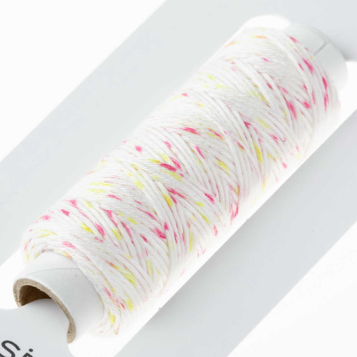 Cosmo Hidamari sashiko thread cone in Shaved Ice Pink Yellow – view 3