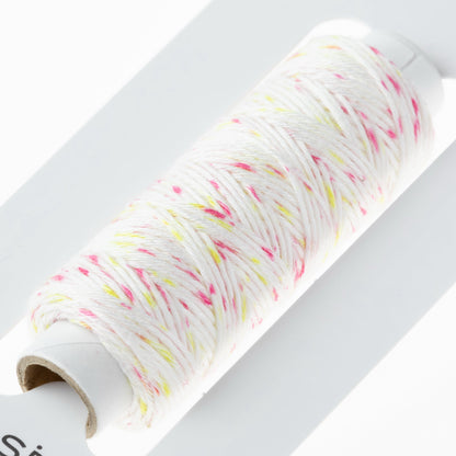 Cosmo Hidamari sashiko thread cone in Shaved Ice Pink Yellow – view 3