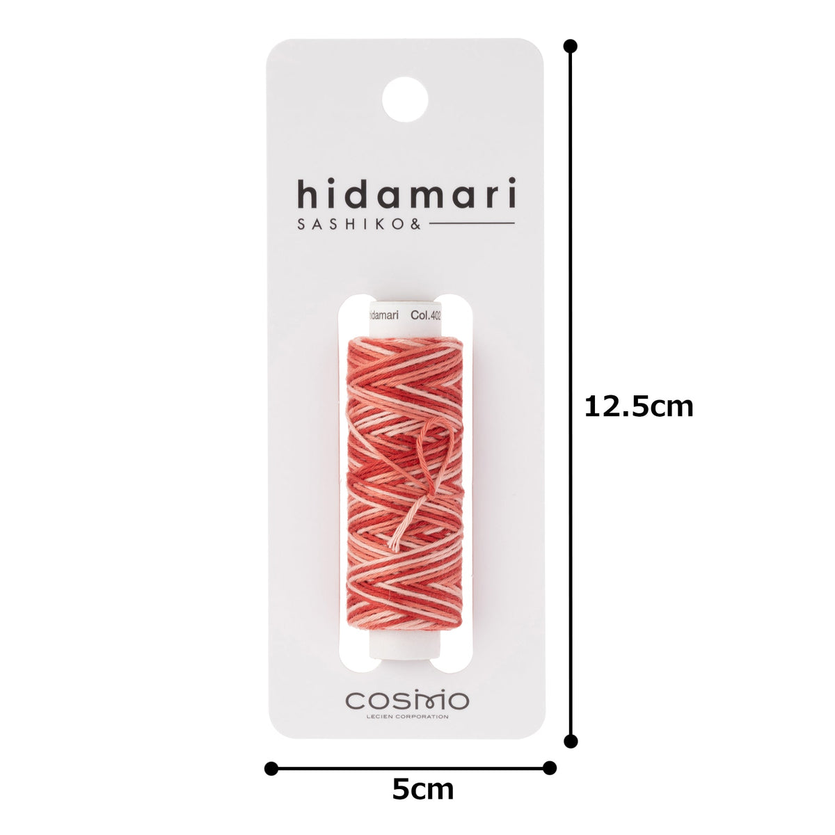Cosmo Hidamari sashiko thread cone in Rose Banquet – view 4