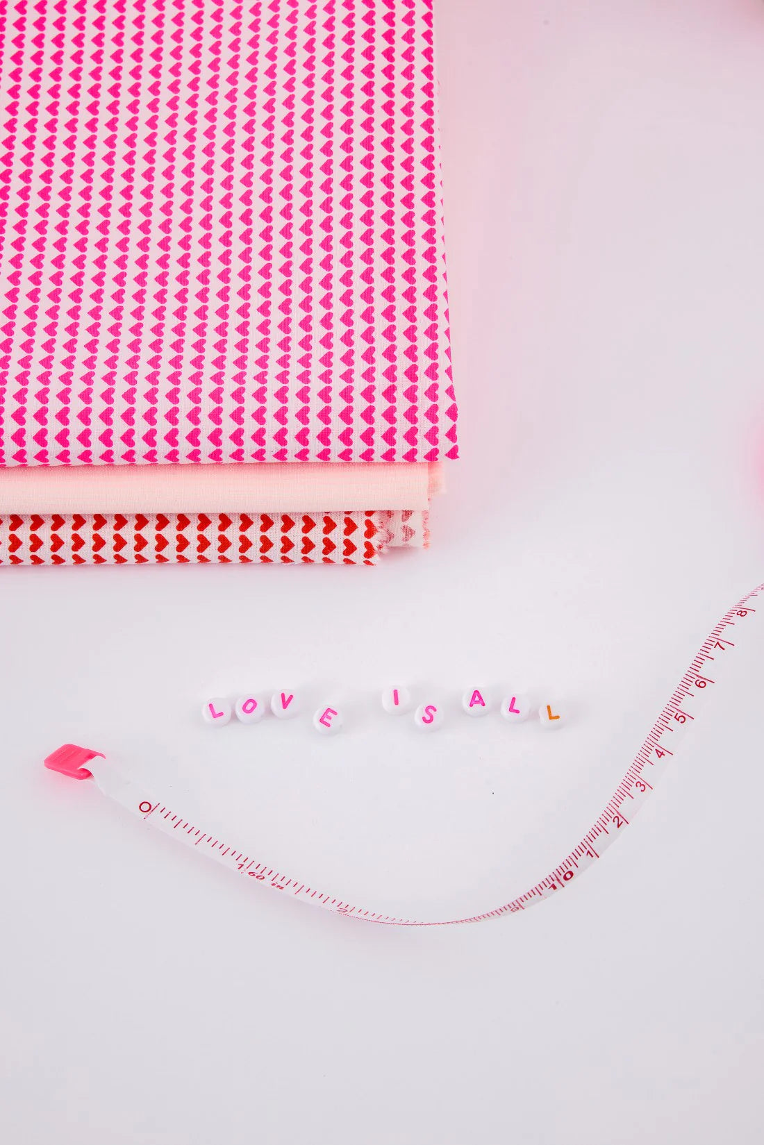 Petit Pan Love is All Cotton Coupon, Pink (50 x 70cm)