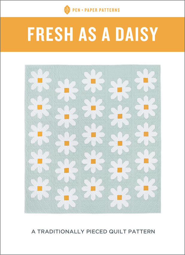 Fresh as a Daisy Quilt Kit – Pen + Paper Designs – Devonstone Solids_ Two Colourways
