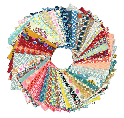 Petit Pan Kit of 50 Cotton Squares, Mixed Colours (10 x 10cm)