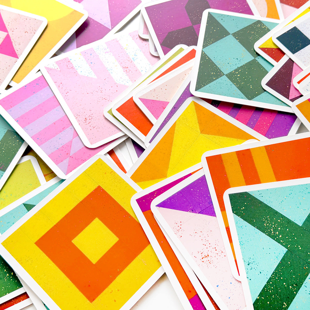 Quilt block cards from The Quilt Block Card Deck by Holly Clarke