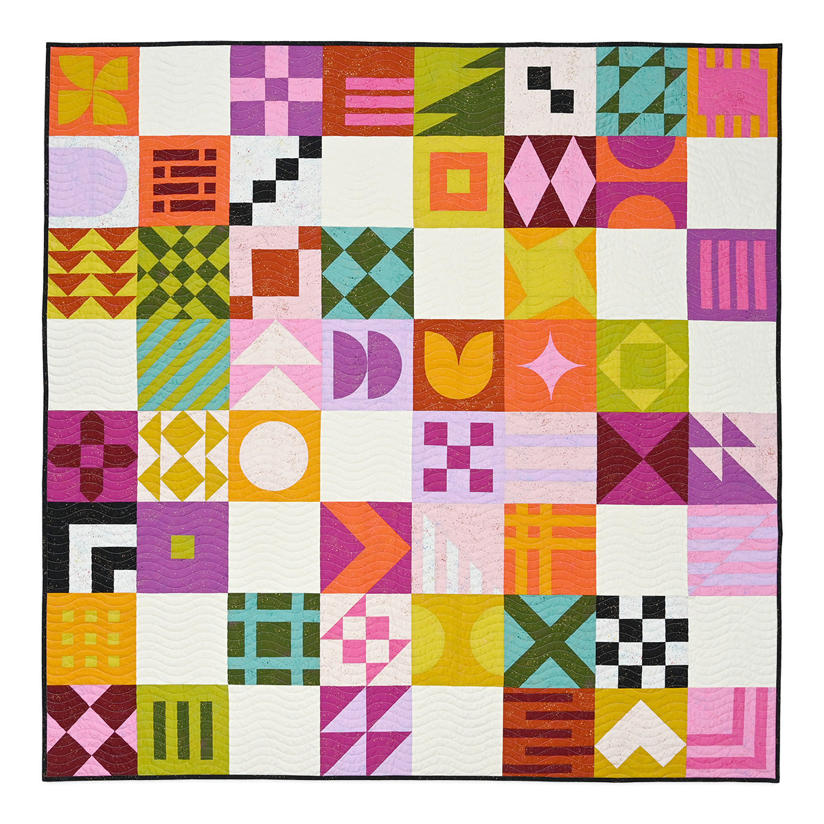 Sampler quilt made from The Quilt Block Card Deck by Holly Clarke