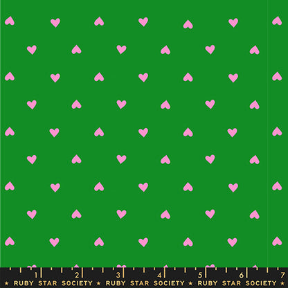 Trinketry – Hearts – Deep Verdant and Neon – Ruby Star Society