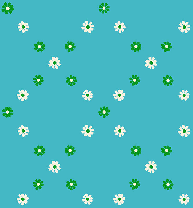 Best Day Ever – Diamond Flowers in Dark Turquoise by Melody Miller (RS0107 16) – Ruby Star Society