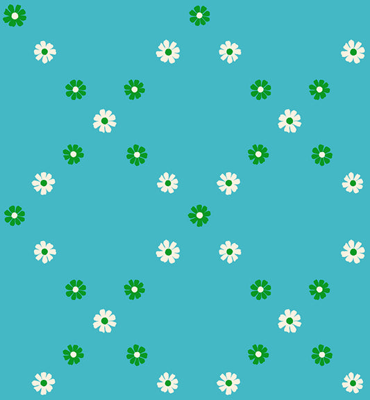 Best Day Ever – Diamond Flowers in Dark Turquoise by Melody Miller (RS0107 16) – Ruby Star Society