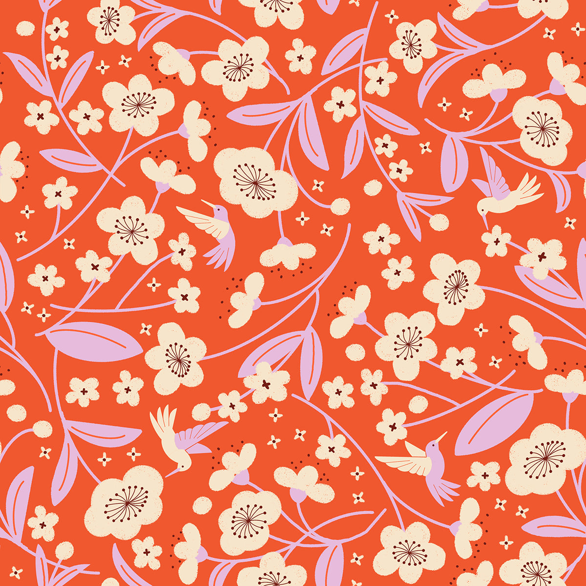 Persimmon – Persimmon Blossoms – Warm Red – Ruby Star Society (RS1121 12)
