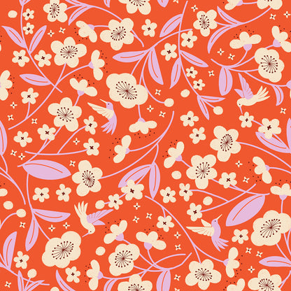 Persimmon – Persimmon Blossoms – Warm Red – Ruby Star Society (RS1121 12)