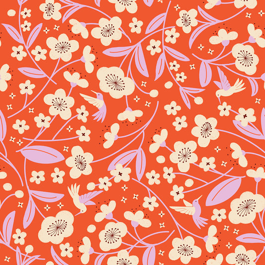 Persimmon – Persimmon Blossoms – Warm Red – Ruby Star Society (RS1121 12)