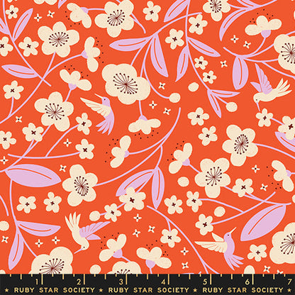 Persimmon – Persimmon Blossoms – Warm Red – Ruby Star Society (RS1121 12)