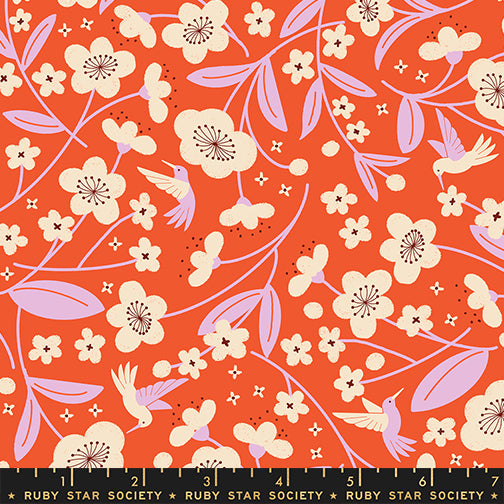 Persimmon – Persimmon Blossoms – Warm Red – Ruby Star Society (RS1121 12)