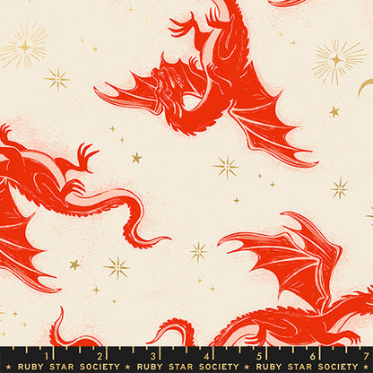 Fire Glow – Etched Dragons – Poinsettia – Ruby Star Society (RS2131 11M)