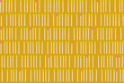 Meet Your Match in Cactus Ruby Star Linen by Ruby Star Society — rows of cream matchsticks with neon tips on a deep golden mustard ground