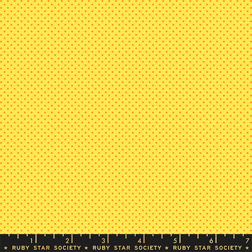 1-800-Calico Mini Dot Chrome Yellow by Alexia Marcelle Abegg for Ruby Star Society with ruler
