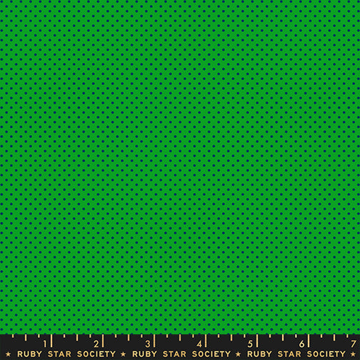 1-800-Calico Mini Dot Verdant by Alexia Marcelle Abegg for Ruby Star Society with ruler