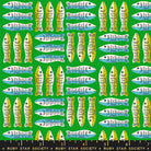 1-800-Calico Little Sardines Verdant by Alexia Marcelle Abegg for Ruby Star Society with ruler