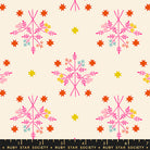 1-800-Calico Bouquet Neon Pink by Alexia Marcelle Abegg for Ruby Star Society with ruler