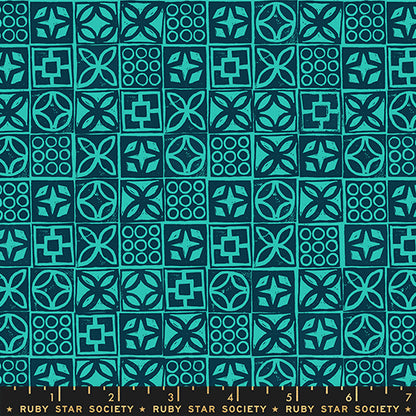 Poolside Too – Architectural Blocks – Peacock – Ruby Star Society (RS5201 16)