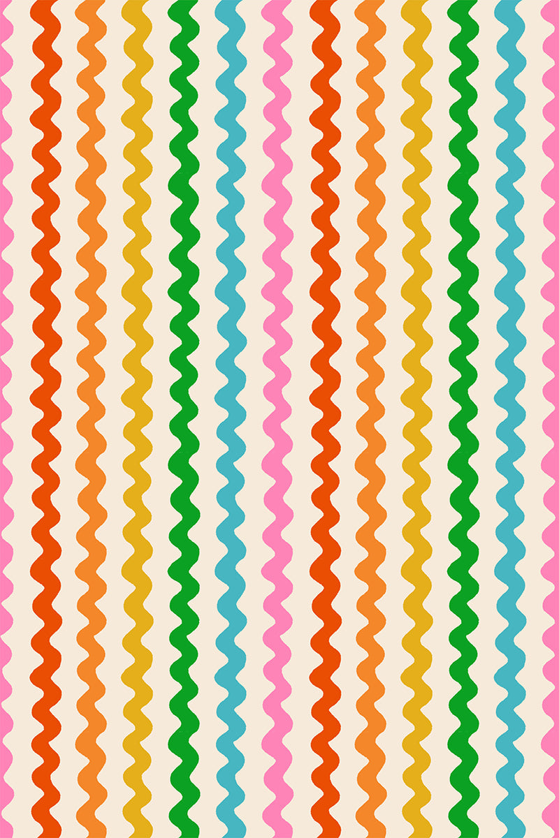 Ric Rac in Shell quilting cotton by Ruby Star Society — wavy little rows of ric rac braid marching across the cloth on a soft blush pink
