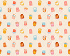 Thimbles in Shell quilting cotton by Ruby Star Society — thimbles tumbling every which way in bright on a soft blush pink