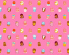 Thimbles in Flamingo quilting cotton by Ruby Star Society — thimbles tumbling every which way in bright on a vivid flamingo pink