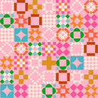 Quilty As Charged in Posy quilting cotton by Ruby Star Society — a cheeky novelty print for anyone who has ever been accused of buying too much fabric on a warm pink