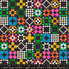 Quilty As Charged in Soft Black quilting cotton by Ruby Star Society — a cheeky novelty print for anyone who has ever been accused of buying too much fabric on Ruby Star's signature soft black — pattern repeat