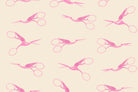 Stork Scissors in Shell quilting cotton by Ruby Star Society — the classic stork embroidery scissors on a soft blush pink