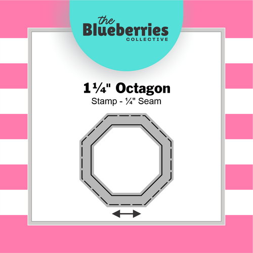 Patchwork stamp - 1¼" Octagon Stamp - ¼" Seam