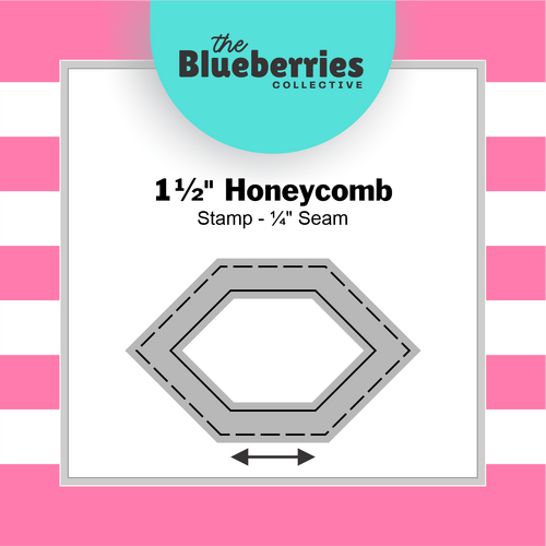 Patchwork stamp - 1½" Honeycomb Stamp - ¼" Seam