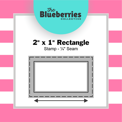 Patchwork stamp - 2" x 1" Rectangle Stamp