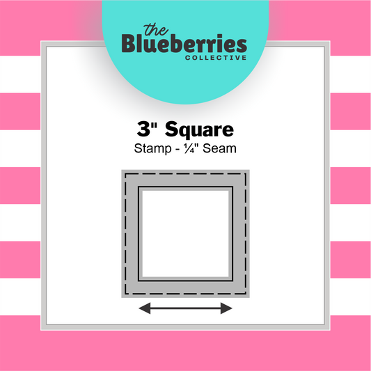Patchwork stamp - 3" Square Stamp - ¼" Seam