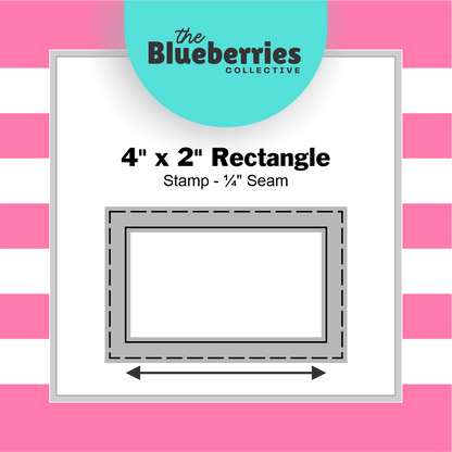 Patchwork Stamp – 4" x 2" Rectangle