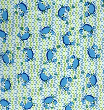 Petit Pan Krabig Cotton Coupon, Blue (50 x 70cm)