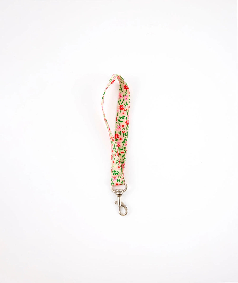 Petit Pan Wristlet Keychain, Flower Power Pink