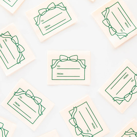 To: From: Gift Organic Cotton Write In Woven Sew-In Labels by Sarah Hearts (4pk)